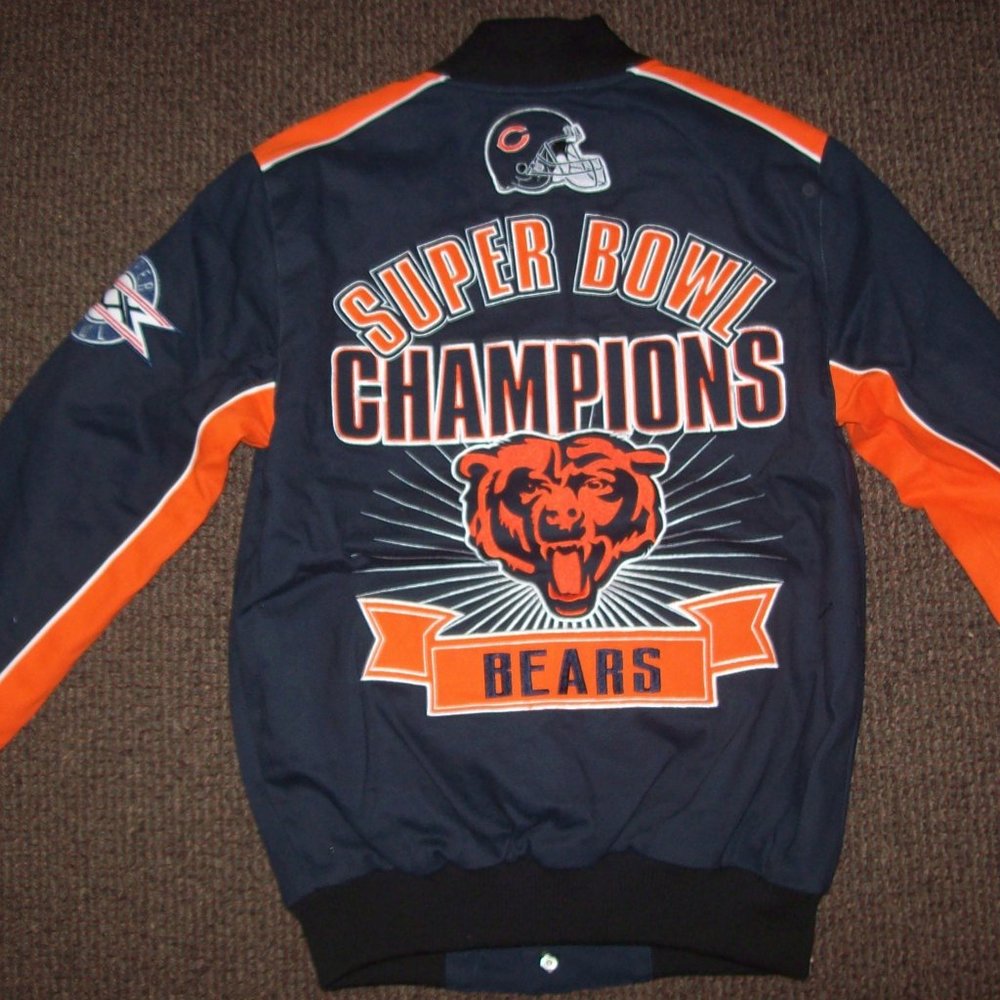 CHICAGO BEARS SUPER BOWL XX CHAMP JACKET 3X 4X 6X - Picture 7 of 12